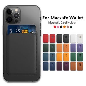 For Magsafe Magnetic Luxury Leather Card Holder Wallet Case For iPhone 14 Pro Max 13 12 Phone Bag Cover Adsorption Accessories