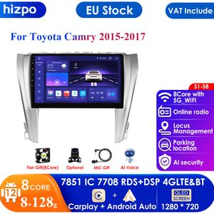 4G WIFI Android 12 Radio Multimedia Video Player dla Toyota Camry 2015 2016 2017 Nav GPS jednostka główna Carplay stereo AI głośnik
