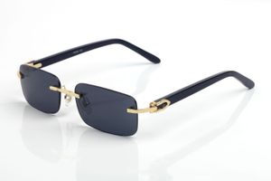 Óculos de sol sem aro Mens Designer Óculos C-em forma de Decoração Olished Gold Metal Frame Gradiente Vermelho Azul Preto Quadrado Lente Feminino Eyewear2