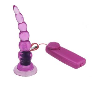 Jelly Vibration Anal Bead Butt Plug Giocattolo anale AV Vibratore anale Giocattolo adulto del sesso per le donne Prodotto sessuale6612477