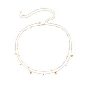 Paski łańcucha talii europejskie i amerykańskie korpusy mti-warstwy damskiej biżuterii z stopu 2023 Summer punk minimalistyczna cekina seksowna dostawa OT8NA
