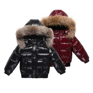 冬のコートホワイトダックダウンボーイズ用の子供用服の厚くなったアウターウェア幼児2-10Yパーカーキッズ231228