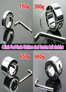 4 kinds stainless steel Ball Stretcher Male Scrotum Bondage gear Adult Sex Toys Weight Testicle Stretcher Ball6924324