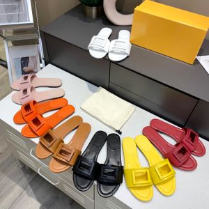 Designer Damen Sandalen Hausschuhe Sunset Flat Comfort Pantoletten Gepolsterte Vorderriemen Hausschuhe Weich Modisch Einfach zu tragen Stil Slides mit Box