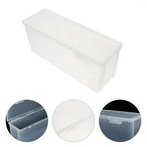 Plates Bread Storage Box Transparent Boxes Plastic Containers Kitchen Supply Case Dispenser Snack Refrigerator Cereals