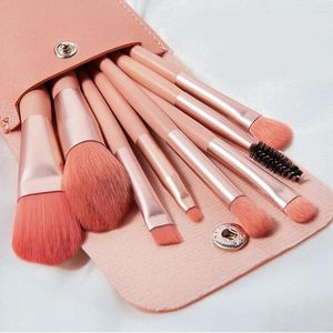 Makeup Brushes 8st Portable Set Women Cosmetic Eyeshadow Blush Powder Shadow Foundation Blending Concealer Make Up Tool