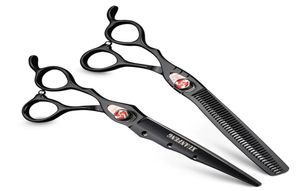 XUANFENG 7 Inch Left Hand Professional Hairdressing Scissors Japan 440C Cutting Thinning Scissors Shear Set Barber Salon Tools5809149