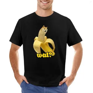 Polos maschile Doge Banana Dog Shibe Shiba Inus Wat? Maglietta camicia stampa animale per ragazzi edizione t camicie da uomo