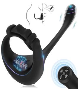 3 In 1 Vibrator Penis Cock Ring Anal Butt Plug Male Prostate Massager Wireless Remote Cockring Cockhold Sex Toys for Men Adults 225726301