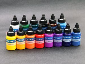 14 datorer Permanent tatueringsbläck Set Body Painting Pigment Makeup Paint Tattoo Tools Permanent Makeup Pigment Ink för Tatto9072852