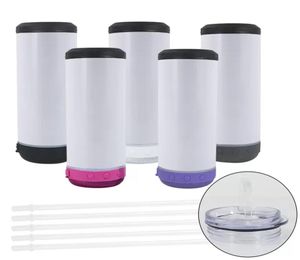 Novidades 16oz 4 em 1 alto-falante Bluetooth de sublimação pode refrigerador parede dupla de aço inoxidável alto-falante sem fio inteligente música tumbler4009080