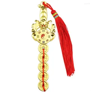 Decorative Figurines Select Style Carry Small Sword Chinese Home Wall Hanging Crafts Alloy Copper Money