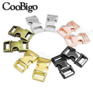 10pcs 10mm Metal Side Release Buckle 550 Paracord Bracelet Dog Collar Webbing 10mm Outdoor Backpack Bag Belt Parts Accessories 231228