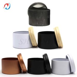 12pcs 4oz 8oz Retro Color Premium Matte Metal Tin Cans Candle Containers Candles Tins Kitchen Office Candy Storage 231228