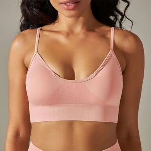 Lu Align Lu Yoga Vest Sport Dry Bras Women Solid Color Fast Elastic vadderat Gym Running Skeep Bra Fitness Sport andas Dreable Topps Women Sports Bras LL Lemon