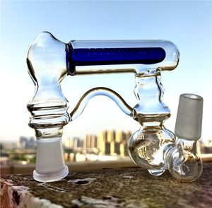Clear Ash Catcher Bong Accessories Recycler Dab Rig Smoking Hookah 14mm 18mm Joint Inline Slitted Diffuser Glass Water Bongs Ashcatcher
