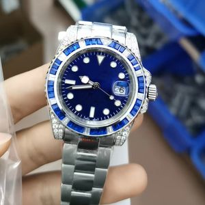 luxury watches high quality mens watch 40mm Designer watches automatic mechanical sapphire glass lens foldable watch stainless steel strap box Diamond montre