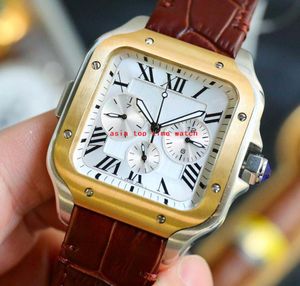 5 Style Super V7 Jakość najnowsza wersja WSSA0017 Mężczyzn Watches 42 mm tarcza Sapphire Luminous skórzany pasek wielofunkcyjny Cal.8215 Mechanical Automatic Men's Wristwatch