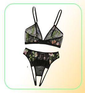 Plus Size Women Sexig underkläder Transparent BRALETTE SET LACE Underwear BH och trosuppsättningar Sutia Bra vs Ropa Interior7969422