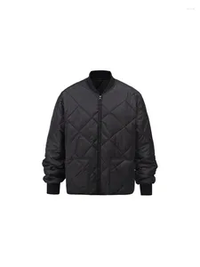Men's Jackets 2024 Thicken Cotton-padded Stand Collar Coats Fashion Patchwork Quilted Outerwear For Men Winter Chic Warmth Zipper Male