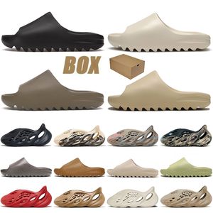 OG Original With box foam runners slipper designer slipper mens slides bone white onyx mx ararat ochre stone sage slide lantoufle foamrunner sneakers size eur 36-48
