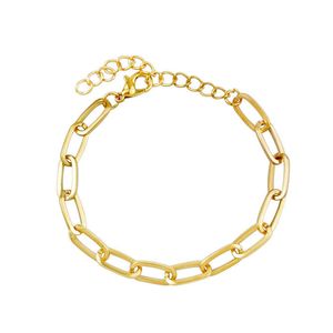 Designer bracelet Fashion Paperclip Link Chain Light Luxury Gold Color Charm Bracelet For Women Jewelry Party Fine Gifts