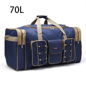 70L Waterproof Nylon Luggage Gym Bags Outdoor Travel Bag Large Traveling For Women Men Dufflel Sport Handbags Sack 231228