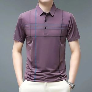 Polo coreana Magliette da uomo Estate Uomo Casual Golf Uomo Bottone Manica corta Magliette Business Risvolto Top Abbigliamento 231228