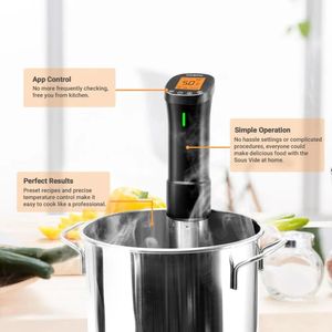 Poultry Tools ISV-200W Wi-Fi Culinary Sous Vide Precision Cooker Slow Cook with 1000W Immersion Circulator&Stainless Steel Components