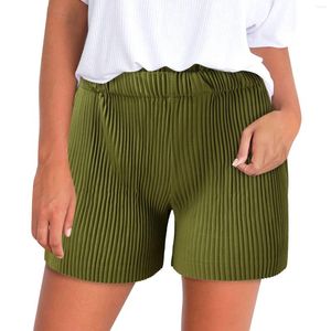 Kvinnors shorts kammusslor för kvinnor byxor midja byxor kort tjej casual lös hög flanell pyjama pläd