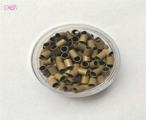 Låsa enkelt koppar Micro Ring 1000pcs 322838 raka minislås kopparrörsmikropärlor för applicering i tipshår7117078