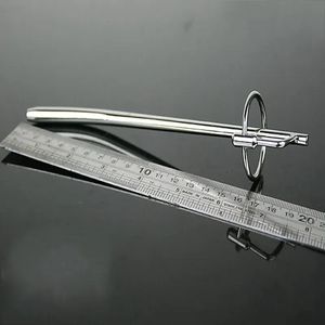 Devices Penis Plugs Catheter Urethra Insertion 4.69" stainless steel urethral sounding sex toys for men 8 mm rod stretching penis catheter