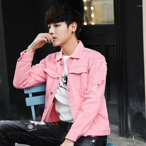 Men's Jackets Arrivals Autumn Plus Size Distressed Jacket Loose Denim Cotton Coat Korean Style Shirt