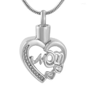 Pendant Necklaces Urn For Ashes Stainless Steel Mom In My Heart Cremation Jewelry Holder Keepsake Memorial Necklace