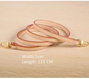 Accessories Top Quality Real Vachetta Calf Leather Shoulder Strap For Lady Designer Handbag Women Purse Bag Carry Belt Parts Substitute Nonad