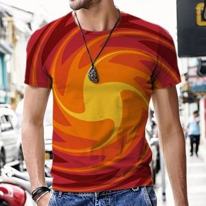 Erkek Tişörtleri 2023 Erkekler T-Shirts Vortex 3D Yaz Günlük Kısa Kollu Moda Üstleri Yüksek Sokak Giyim