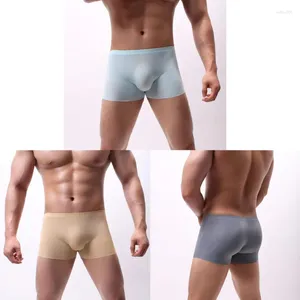 Underpants Men's Flat Angle Underwear With U-shaped Convex Bag No Marks Quick Drying And Breathable Ice Silk