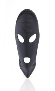 Sexy PU Leather Latex Hood Black Mask 4 tyles Breathable Headpiece Fetish BDSM Adult for party3214133