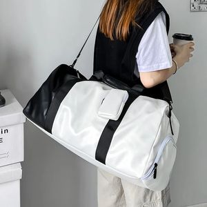 Pu läder resväska torr våt vattentät sport simning gym multifunktion utomhus handväska crossbody 2pcsset 231228