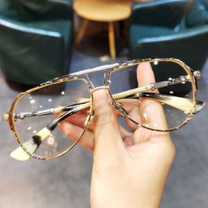 デザイナーCHクロスメガネフレームクロムブランドサングラス眼鏡眼鏡目眼球保護ビッグフェイスペアフラット女性ハート高級品質フレームKN81
