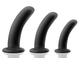 Plugue anal de silicone de 3 tamanhos, dilatador anal, treinador com ventosa forte, masturbação, plugue anal, brinquedos sexuais para mulheres e homens h82746088359