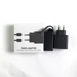 Carregador super rápido de 45 W com cabo 5A tipo C conjunto de carregamento de parede para Samsung Galaxy S23/S22 Ultra por pacote de varejo