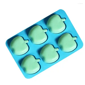 Baking Moulds Join SILICONE CAKE MOLD For Apple Shaped 6 Holes In One