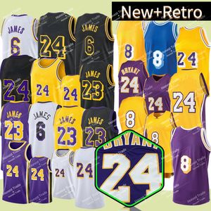 23 James City Basketball Jerseys Amarelo James 6 # 24 Retro 8 Azul Preto 1996-97 1999-00 Mens Juventude Jersey Costurado # 8 # 24 # 23 Camisas Infantis