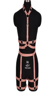 Gürtel Goth Rosa Leder Harness Ring Bondage Taille Dance Rave Ganzkörper Strumpfgürtel Sexy Käfig BH Dessous Hosenträger Shapewear4796590