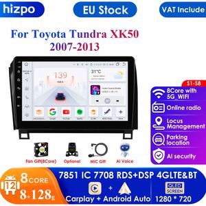 Toyota Tundra XK50 2007 2013 Sequoia XK60 2008-2017 Multimedia Player GPS 2 DINステレオDSP用のCarPlay 4Gカーラジオアンドロイド