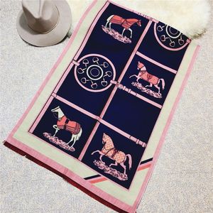 Top Carriage Scarf Cashmere Blended Thickened Warm Ladies Dual-Use Shawl for Women