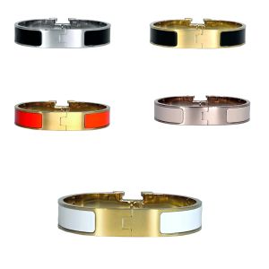 Bracciali classici di design Bracciali per coppie da uomo e donna Lettere minimaliste 12 mm di larghezza Misura 17 19 Gioielli all'ingrosso