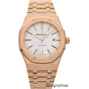 Audemar Pigue tittar på lyxiga automatiska mekaniska armbandsur Abby Royal Oak Sign Rose Gold Men's Armband Watch 15400or.oo.1220or.02 6ioz