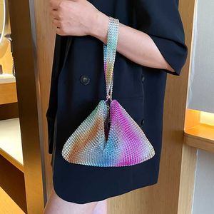 Korean Fashion Underarm Bag Summer New Women's Bag Personalized Hot Diamond Handbag Colorful Western Style Shoulder Bag Trendy 231215